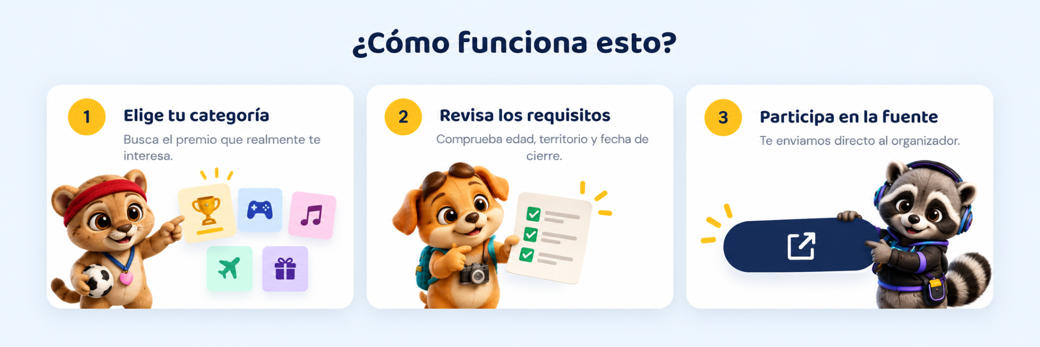 Cómo funciona Don Concurso: elige una categoría, revisa los requisitos y participa en la fuente oficial
